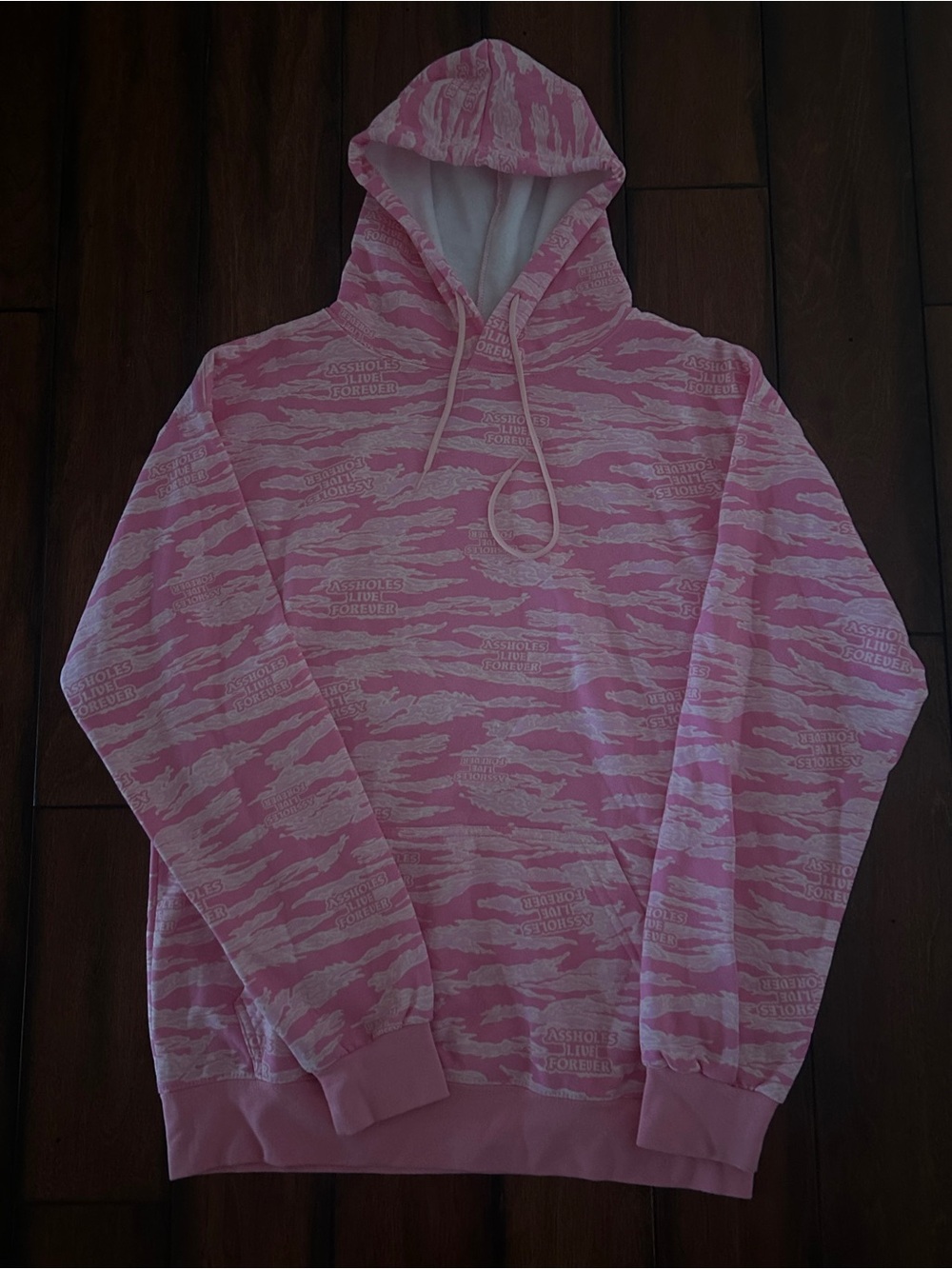 Assholes Live Forever Pink Hoodie Size M